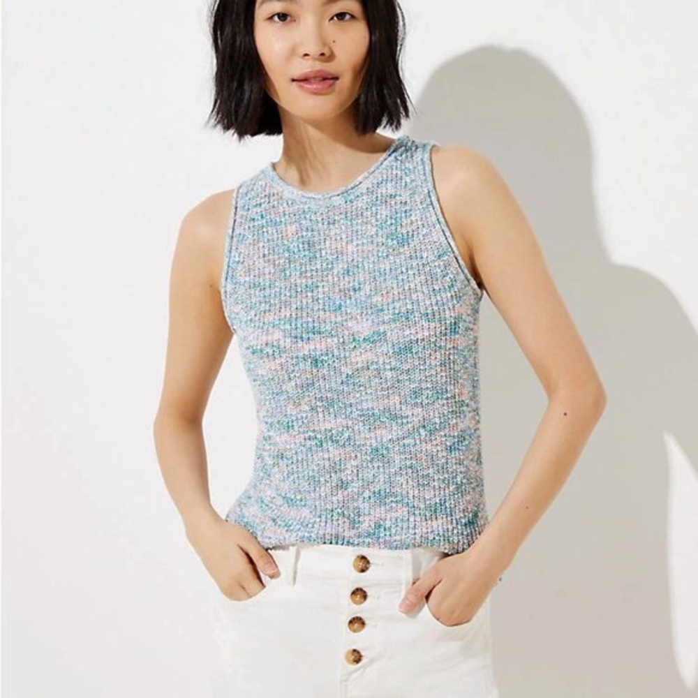 Loft space dye sweater tank medium NWT